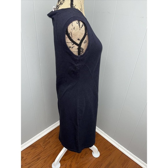 Talbots Petites Navy Blue Stretch‎ Cotton Sheath Dress Small Washable - Picture 2 of 8